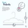 USA Made 60 Premium Childrens Hangers, Very Durable Heavy Duty Tubular Kids Hangers, Made in The USA to Last a Lifetime! Designed to Fit Children Babies Value Pack of 60 - (White) (Renewed)