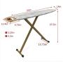 Duwee Ironing Board with Heat Resistant Cover and 10mm Thicken Felt Padding,Strong Steel T-Legs,Safety Stream Iron Rest,Clothes Hanger,14”x54”Ironing Area