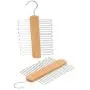 Inveroo Wood Tie Hangers for 20 Ties Or Belts Wood Clothes Hangers for Ties and Accessories (2 Hangers)