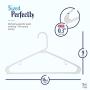 Hangorize 60 Standard Everyday White Plastic Hangers, Long Lasting Tubular Clothes Hangers, Value Pack of 60 Clothing Hangers. (60 Pack)