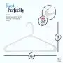 Hangorize 60 Standard Everyday White Plastic Hangers, Long Lasting Tubular Clothes Hangers, Value Pack of 60 Clothing Hangers. (60 Pack)