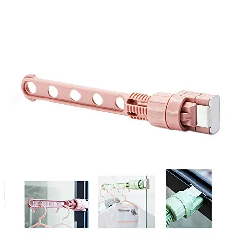 HJYPYJ Magic Hanger,Portable Magical Hangers,Adjustable Stainless Steel + PP Hanger,Space-Saving Organizer Hangers, Durable/Pink / 31.5x5x1.8cm HJYPYJ Magic Hanger,Portable Magical Hangers,Adjustable Stainless Steel + PP Hanger,Space-Saving Organizer Hangers, Durable/Pink / 31.5x5x1.8cm