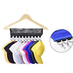 Cap Hanger Portable Collapsible Travel Metal Clip Clothes Hangers Non-Slip Rack Clothes Hanger Velcro Hanger Hat Clip (style 1, 11.8 inches.)