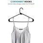 Standard Black Plastic Hangers (60 Pack) Durable Tubular Shirt Hanger Ideal for Laundry & Everyday Use, Slim & Space Saving, Heavy Duty Clothes Hanger for Coats, Pants, Dress, Etc. Hangs up to 5.5 lbs