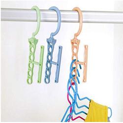 5Hole Practical Clothes Hanger Rack Space Saver Organizer Magic Hanger Closet Organizer Space Save 10pcs Color Random