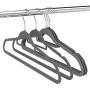 Iddefee Clothes Hanger Pack of 50 Non-Slip Gray Plastic Hangers Space Saving for Bedroom Closet Organizer Pants Hangers (Color : Gray, Size : 4523.50.5cm)