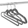Iddefee Clothes Hanger Pack of 50 Non-Slip Gray Plastic Hangers Space Saving for Bedroom Closet Organizer Pants Hangers (Color : Gray, Size : 4523.50.5cm)