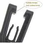 Fushing Plastic Hanger Clips, 50 Pack Black Finger Clips for AmazonBasics Velvet Standard/Shirt/Dress/Suit/Pants Hangers