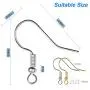 Earring Hooks,100 PCS/50 Pairs Sterling Silver Earring Hooks, Hypoallergenic Earring Hooks with Clear Silicone Earring Backs Stoppers for DIY Jewelry Making Earring Hooks,100 PCS/50 Pairs Sterling Silver Earring Hooks, Hypoallergenic Earring Hooks with Clear Silicone Earring Backs Stoppers for DIY Jewelry Making