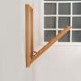 MOM Home Storage Shelves,Office Furniture Stands Wall-Mounted Foldable Bathroom Rack Towel Rack Multi-Rod Storage Hangers Bedroom Space Saving Holders,Wood Color,17.7124.60In