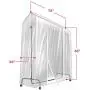 Sorbus Garment Rack Cover - 6 Ft Transparent Clothes Rail Cover, Garment Coat Hanger Protector Clothing Storage for Dresses, Suits, Coats, and More