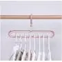 10pcs Random Color Space Saver Hangers Wonder Magic Clothes Hangers Closet Organizer Hook Rack Decoration