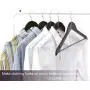 JS HOME Suit/Coat Hangers, Solid Wood Pants/Trousers Hangers with Notched Cut Shoulder, Non-Slip Tube for Pant Bar, Walnut Finish - 18 Pack JS HOME Suit/Coat Hangers, Solid Wood Pants/Trousers Hangers with Notched Cut Shoulder, Non-Slip Tube for Pant Bar, Walnut Finish - 18 Pack