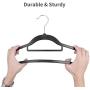 IEOKE Plastic Hangers for Clothes - 30 Pack Lightweight Space Saving Black Clothes Hangers, Heavy Duty Hangers with Notches on Shoulders for Skirts Suits Coats Scarves and Camisole IEOKE Plastic Hangers for Clothes - 30 Pack Lightweight Space Saving Black Clothes Hangers, Heavy Duty Hangers with Notches on Shoulders for Skirts Suits Coats Scarves and Camisole