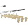AUNMAS 5Pcs Pants Rack Trouser Hanger Clothes Rack with Clips for Household Use(1#)