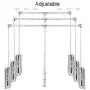 FKhanger Lift Pull Down Cabinet Hanger,Adjustable Width Wardrobe Clothes Hanger,Rail Soft Return-Silver (Size : 890-1210mm)