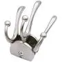 CERRXIAN Flexible Swivel Hook Wall Mounted Hanger Towel Clothes Hat Coat Bag European Style Vintage Multi Triple Hook for Bath Kitchen Garage Bedroom (White)