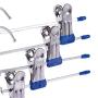 Joykith Clothes Hangers, 10PCS Metal Clips Coat/Skirt/Dress/Blouse/Pant, Non-Slip Adjustable Stainless Steel Telescopic Childrens Hanger, Pants Rack Sock Clip, Multifunctional Hanger