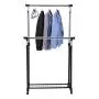 Rolling Clothes Hanger Shoe Rack Portable Double Rail Adjustable Garment Rack For good helper to organize your clothes and shoes. Rolling Clothes Hanger Shoe Rack Portable Double Rail Adjustable Garment Rack For good helper to organize your clothes and shoes.