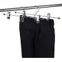 Amber Home Heavy Duty Chrome Metal Add on Hanger Stackable Hanger Multi Pants Clothes Hanger with Clips Set of 12 Amber Home Heavy Duty Chrome Metal Add on Hanger Stackable Hanger Multi Pants Clothes Hanger with Clips Set of 12