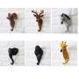 Cupcinu Animal Resin Hook Coat Hook Rack Wall Mount Hanger Heavy Duty Clothes Hat Holder for Office Kitchen Cabinet Draw Clothes (Antilope)