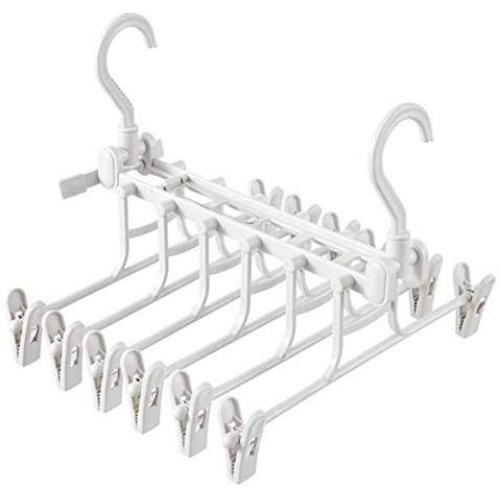 5pcs Multifunctional Plastic Pants Rack Trousers Hanger Clothes Drying Shelf