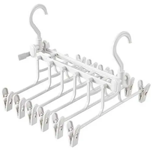 5pcs Multifunctional Plastic Pants Rack Trousers Hanger Clothes Drying Shelf