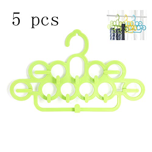 HJYPYJ Magic Hanger,Creative Multifunction Folding Hanger,Scarf Storage Rack Space-Saving Organizer Hangers, Durable/Random Color / 5 pcs