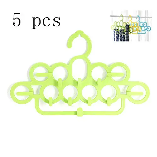 HJYPYJ Magic Hanger,Creative Multifunction Folding Hanger,Scarf Storage Rack Space-Saving Organizer Hangers, Durable/Random Color / 5 pcs