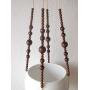Macrame Plant hanger - Brown or black beads