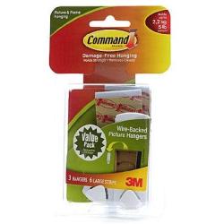 3M Removable Picture Hangers for wire-backed mounted work [PACK OF 2 ]