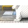mDesign Soft Fabric Under Bed Storage Organizer Holder Bag for Clothing, Accessories, Linen - Easy-View Top Panel, Attached 2-Way Zippered Lid, Side Handles - Gray