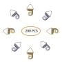 SUMAJU 200 Pack Triangle Ring Picture Hangers，Single Hole Picture Hanger with Screws Frame Hanging for Home Picture Hang Solutions (Silver+Gold)