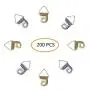 SUMAJU 200 Pack Triangle Ring Picture Hangers，Single Hole Picture Hanger with Screws Frame Hanging for Home Picture Hang Solutions (Silver+Gold)