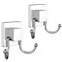 HOME SO Double Hooks with Suction Cup Holder, Prisma Collection - Removable Shower & Kitchen Hooks Hanger for Towel, Bath Robe, Coat, Loofah (2-Pack) HOME SO Double Hooks with Suction Cup Holder, Prisma Collection - Removable Shower & Kitchen Hooks Hanger for Towel, Bath Robe, Coat, Loofah (2-Pack)