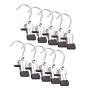 Justdolife 10PCS Hanging Laundry Hook Stainless Steel Heavy Duty Boot Hanger Clothes Pin