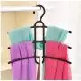 Multifunctional Creative Fishbone Anti-Skid Multi Layers Clothes Hanger Plastic Scarf Clothes Hangers Hangers Storage Racks 10pcs Random Color