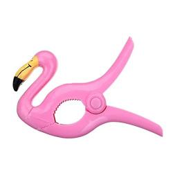 Quietcloud Towel Clips Hanger Flamingo Clothes Grip Clothespin Lightweight Portable Pink