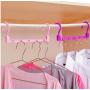 Home Storage Clothes Hanger Plastic Multi-Port Support Hangers for Clothes with Hook Hanger Coat Hanger 10pcs Random Color