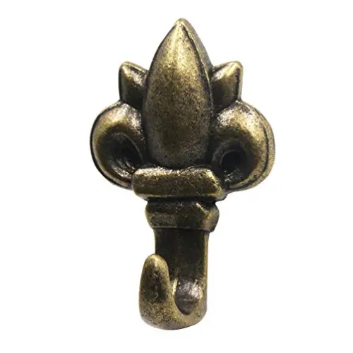 Flower Shape Push Pin Hangers Wall Hooks (12 - Pack， Antique Brass)
