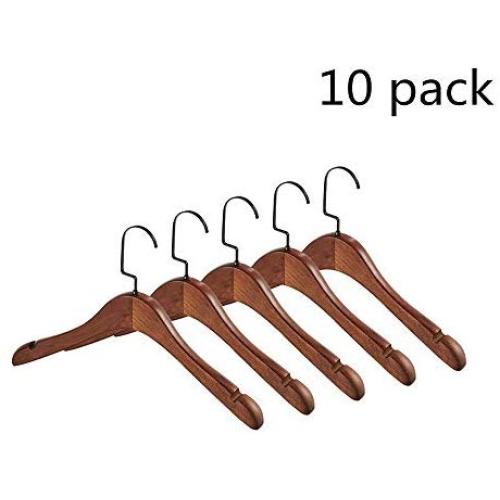 Iddefee Clothes Hanger Hangers for Adult Wooden Collection Everyday Standard Use Clothing Hangers Suit Clothes Hangers 10 Pack for Home Pants Hangers (Color : A, Size : 39x23cm)