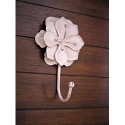 Flower Wall Hook/Cottage Metal Hanger/Bathroom Towel Hook/Pink Peony or Pick Color/Coat Hanger/Keys, Necklaces, Headbands Holder