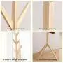 DRWXLPD Solid Wood Hanger Floor Standing Coat Racks 8 Hooks Home Furniture Storage Clothes Hanging Wooden Hanger Bedroom Drying Rack, Russian Federation