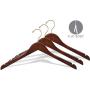 The Great American Hanger Company Wooden Top Hanger, Walnut Finish with Brass Hardware, Boxes of 50 The Great American Hanger Company Wooden Top Hanger, Walnut Finish with Brass Hardware, Boxes of 50