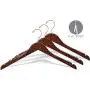 The Great American Hanger Company Wooden Top Hanger, Walnut Finish with Brass Hardware, Boxes of 50 The Great American Hanger Company Wooden Top Hanger, Walnut Finish with Brass Hardware, Boxes of 50