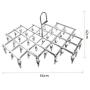 Vosarea Stainless Steel Clothes Hanger Space Saving Foldable Clothes Hangers Non-Slip with 35pcs Clips for Drying Clthes,Towels,Underwear,Socks