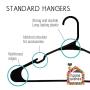 Home Wishes Plastic Clothes Hangers Ideal for Everyday Use, Clothing Hangers, Standard Hangers, Black Hangers (30 Pack)