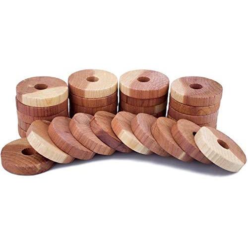 ACMETOP Aromatic Cedar Blocks for Clothes Storage, 100% Natural Cedar Balls Hangers, Storage Accessories Closets & Drawers (30 Pack)