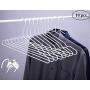 Cocomaya 17 Inch Heavy Duty White Color Metal Clothes Hanger, Coat Hanger, Suit Hanger, Dress Hanger with Big Notches Pack of 10