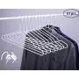 Cocomaya 17 Inch Heavy Duty White Color Metal Clothes Hanger, Coat Hanger, Suit Hanger, Dress Hanger with Big Notches Pack of 10